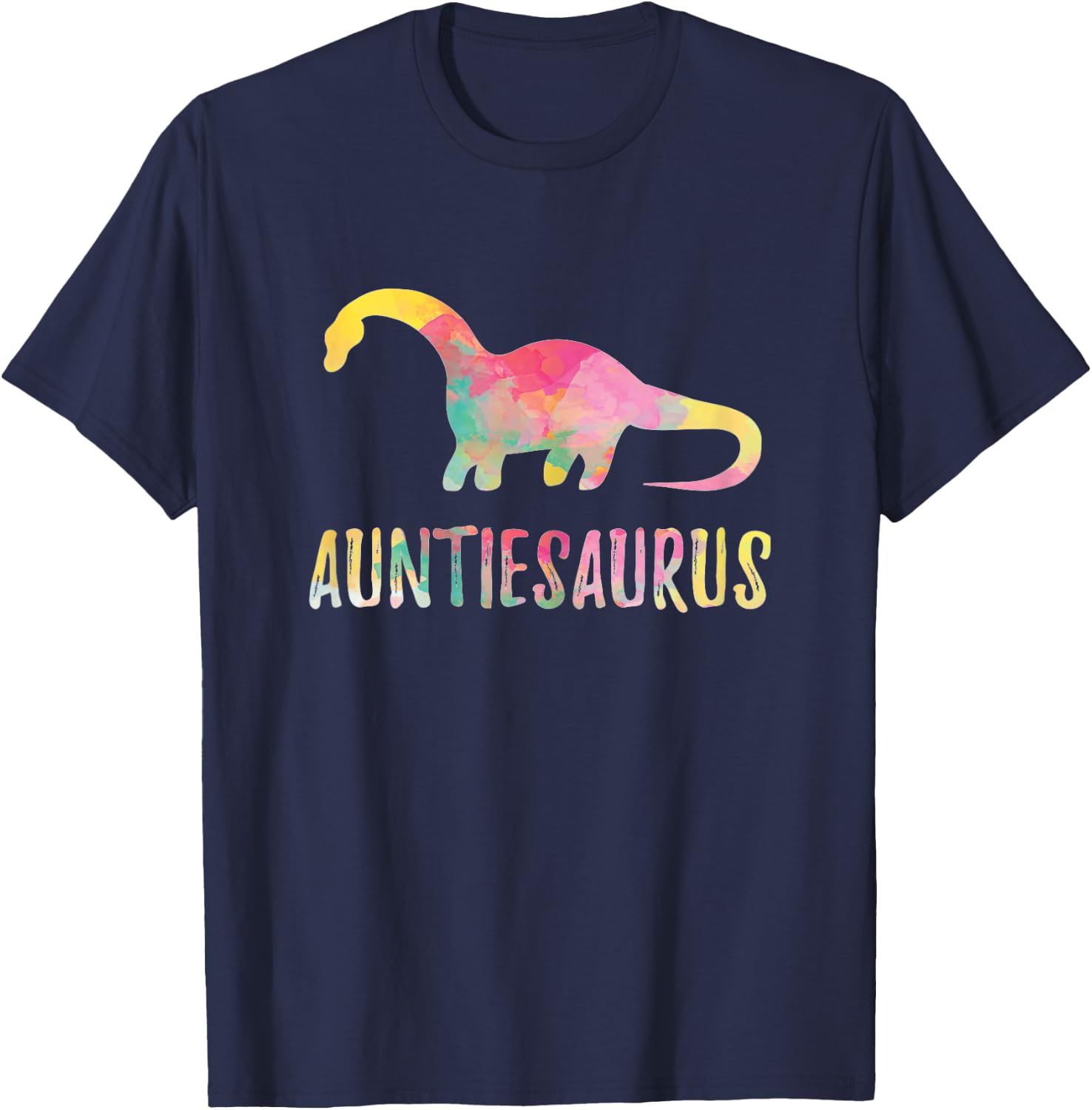 Auntiesaurus Cute Auntie Saurus Rex Funny Aunt Gift T-Shirt - T-Shirt | Navy