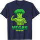 Vegan T shirt - Vegan Plant Power Lifter T-Shirt - T-Shirt | Navy