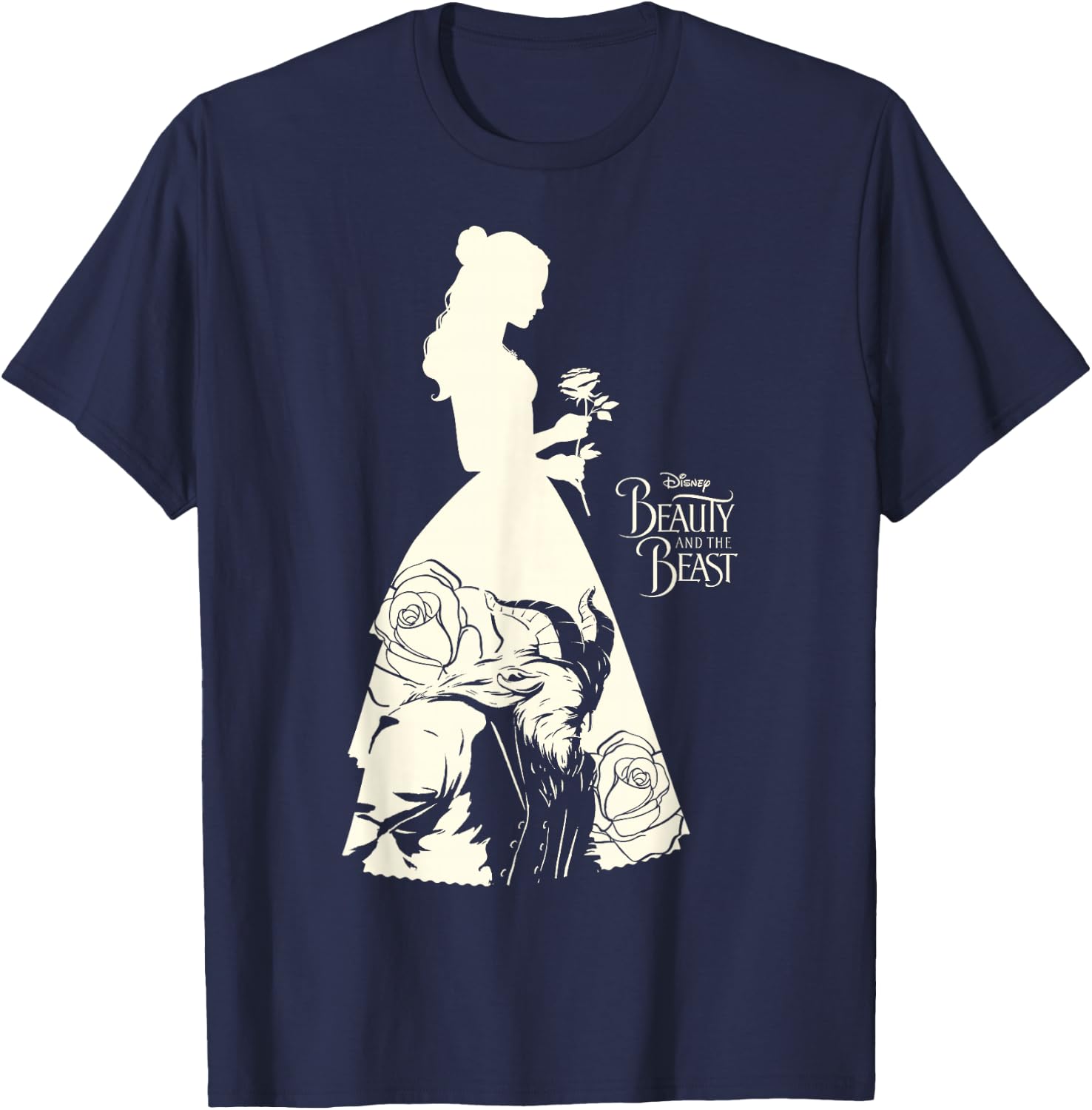 Disney Beauty & The Beast Belle Silhouette Graphic T-Shirt - T-Shirt | Navy