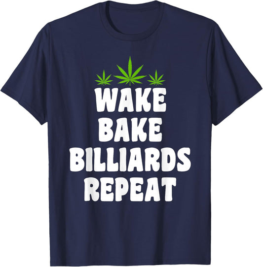 Billiards & Cannabis Marijuana Weed Smoker T-Shirt - T-Shirt | Navy