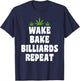 Billiards & Cannabis Marijuana Weed Smoker T-Shirt - T-Shirt | Navy