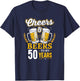 Cheers And Beers To My 50 Years 50th Birthday T-Shirt - T-Shirt | Navy