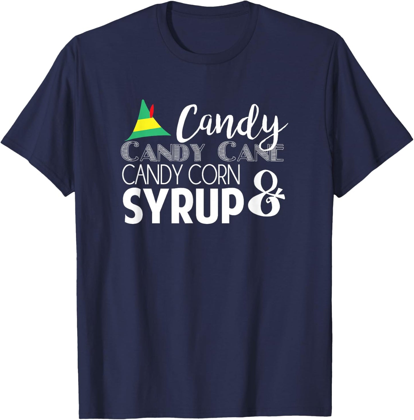 Elf -- 4 main food groups T-Shirt - T-Shirt | Navy