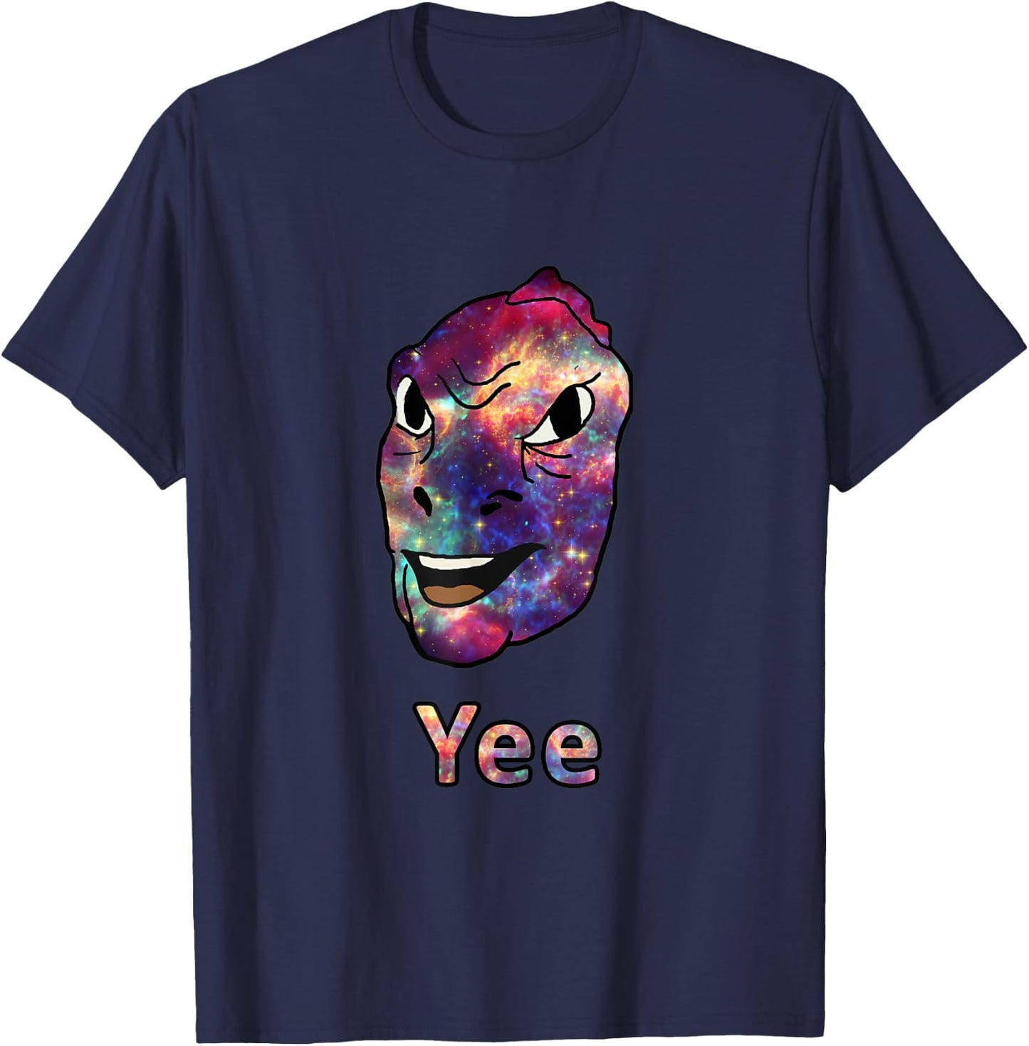 Space GalaxYee | Galaxy Meme Nebula Yee T-Shirt - T-Shirt | Navy