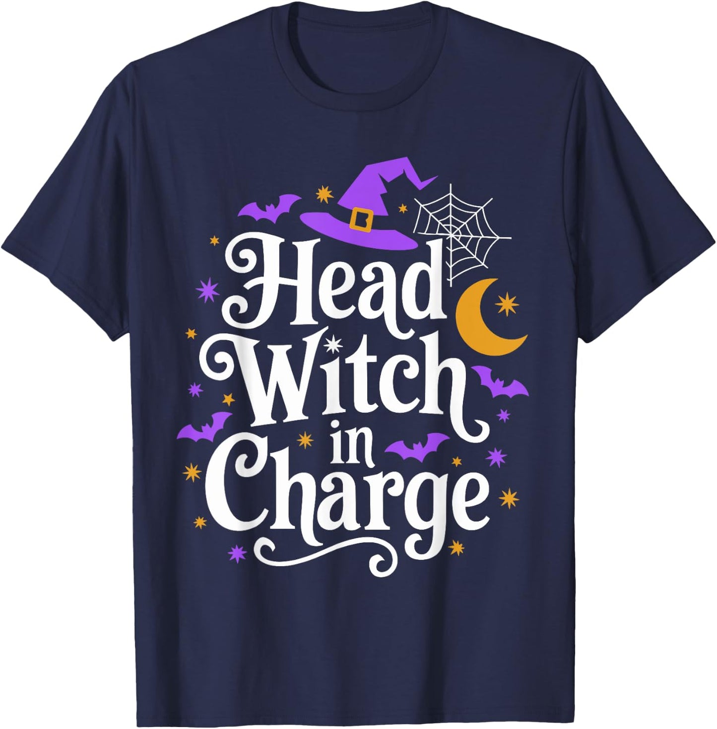 Head Witch In Charge Funny Halloween Costume for Witches T-Shirt - T-Shirt | Navy