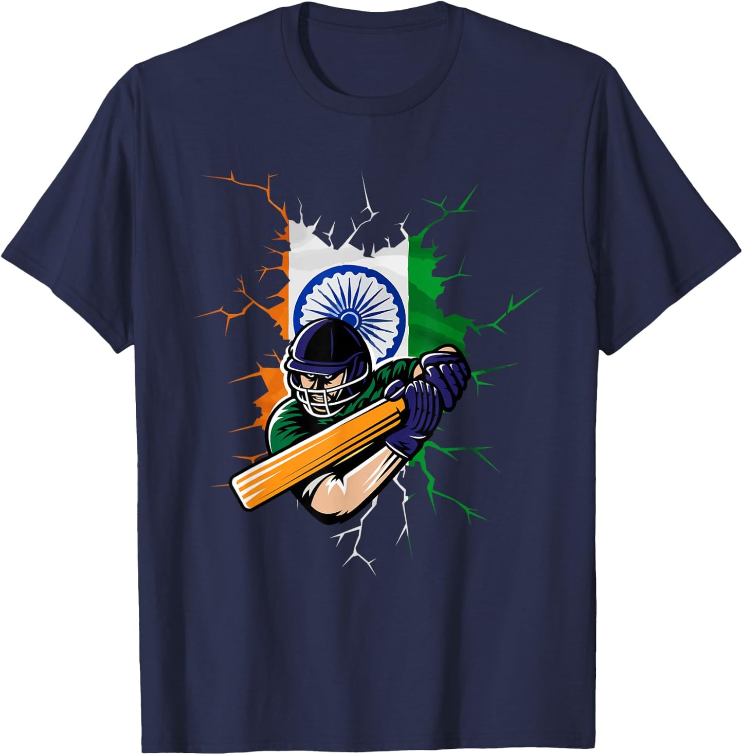 India Cricket T Shirt National Fans Team Jersey Gift Indian T-Shirt - T-Shirt | Navy