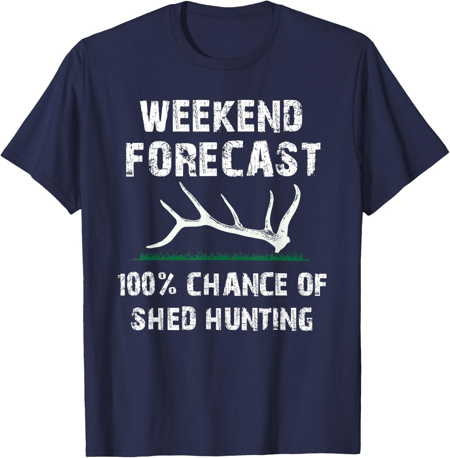 Elk & Deer Shed antler hunting, shed hunters T-Shirt - T-Shirt | Navy