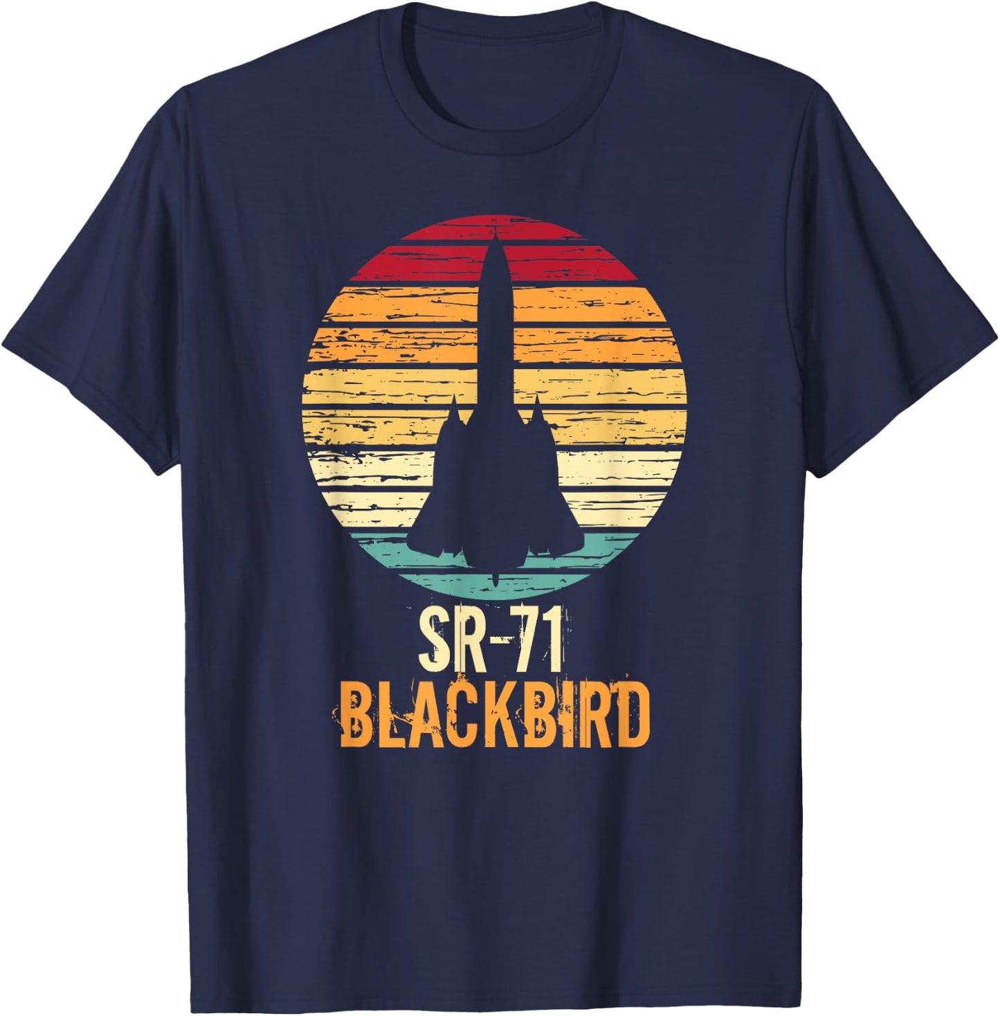Vintage SR-71 Blackbird Military Aviation Aircraft T-Shirt - T-Shirt | Navy