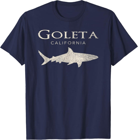 Retro Goleta CA Shark T-Shirt - T-Shirt | Navy