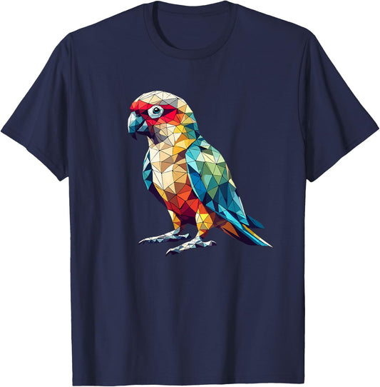 Geometric Art Conure Parrot Conures T-Shirt - T-Shirt | Navy