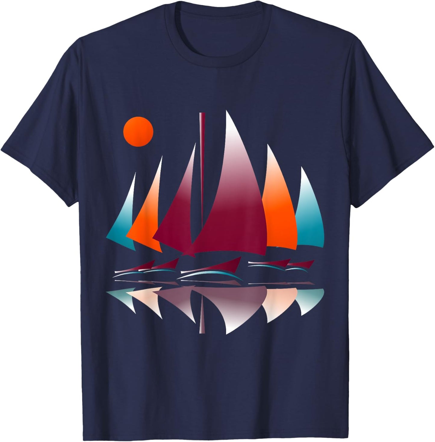 Sailboats Sailing Regatta Novelty T-Shirt - T-Shirt | Navy