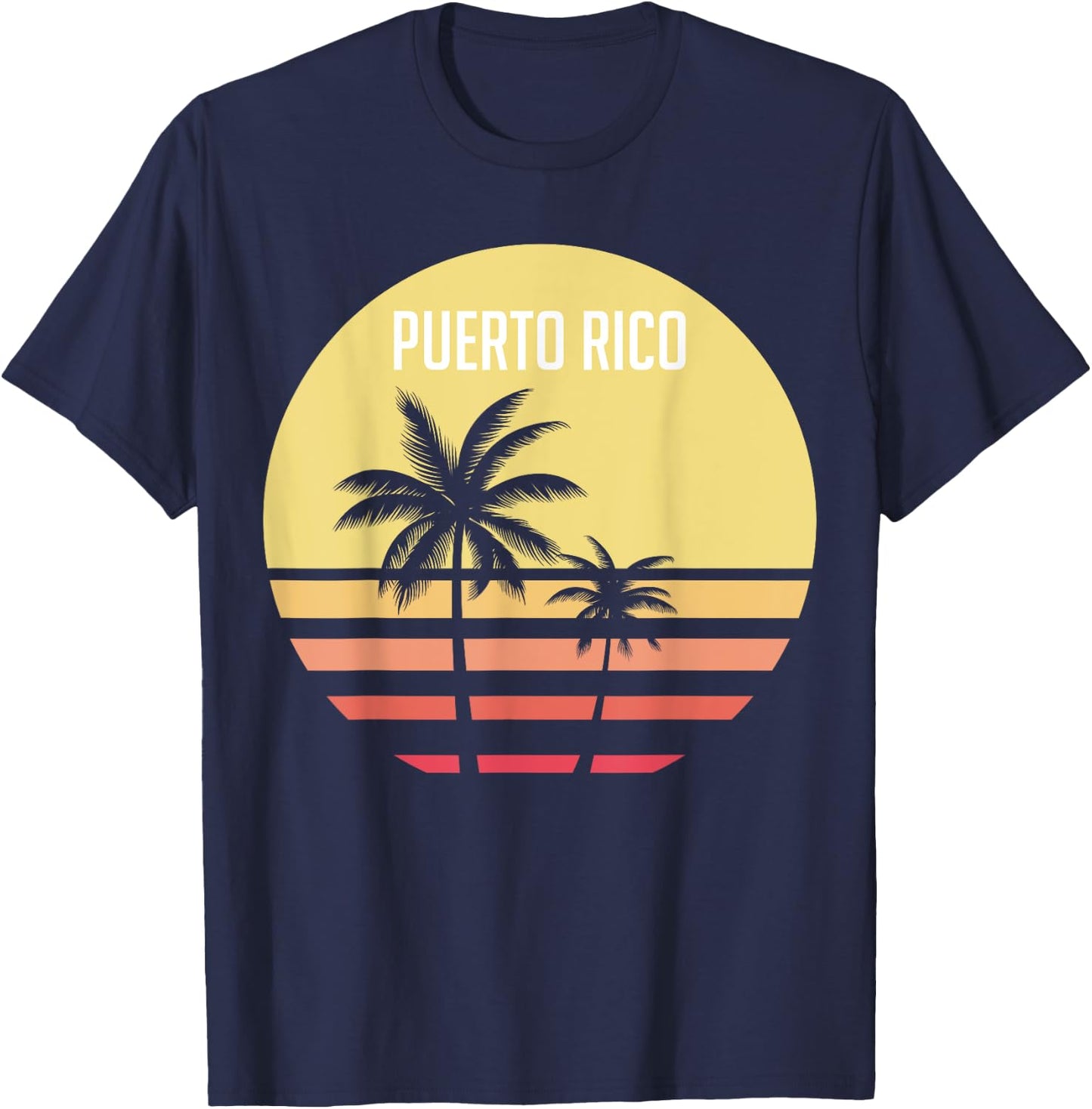 70's 80's Puerto Rico Vintage Shirt | North America Fan Gift T-Shirt - T-Shirt | Navy