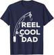Reel Cool Dad Shirt Men Fisherman Fathers Day T-Shirt - T-Shirt | Navy