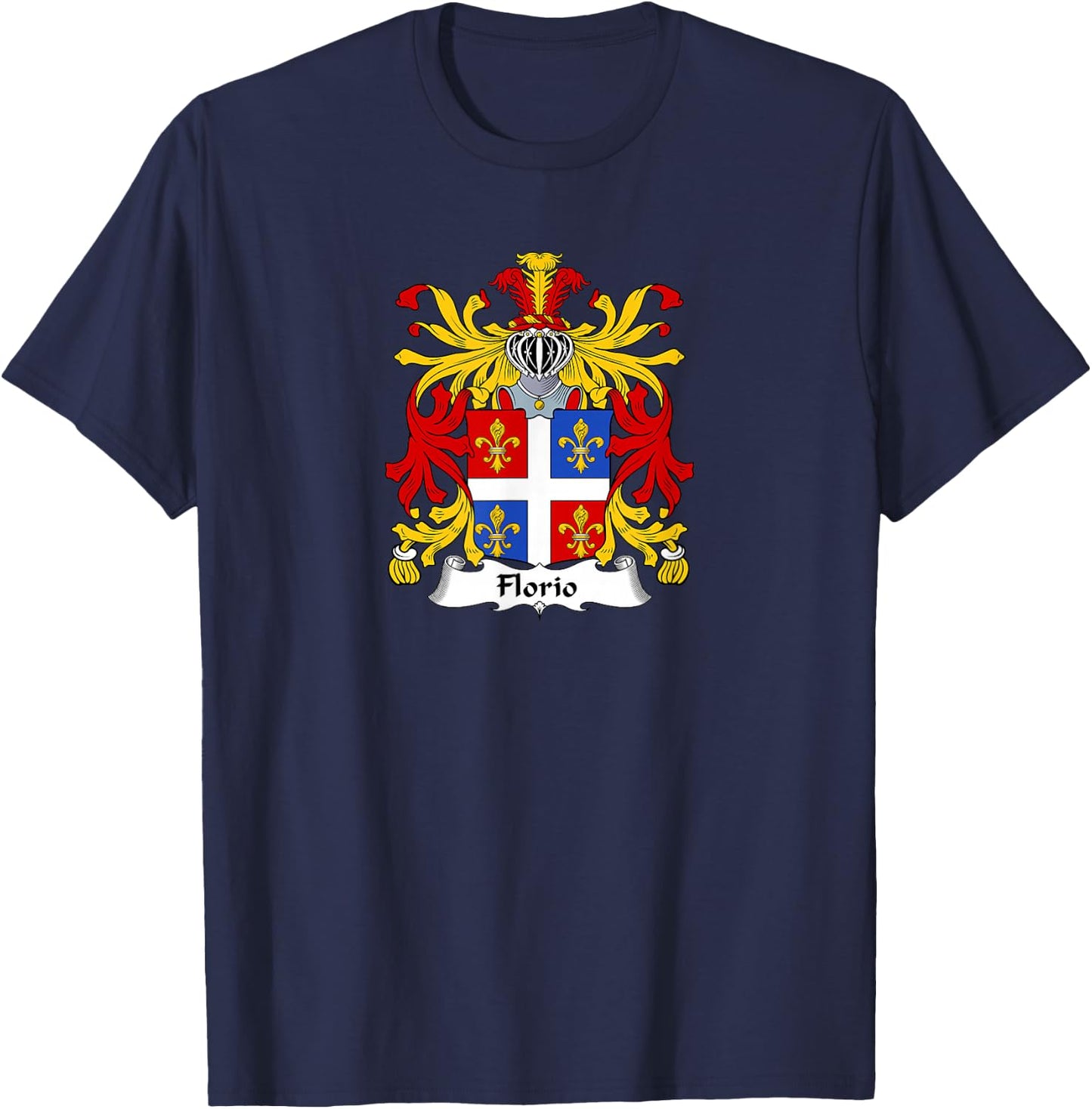 Florio Coat of Arms - Family Crest T-Shirt - T-Shirt | Navy