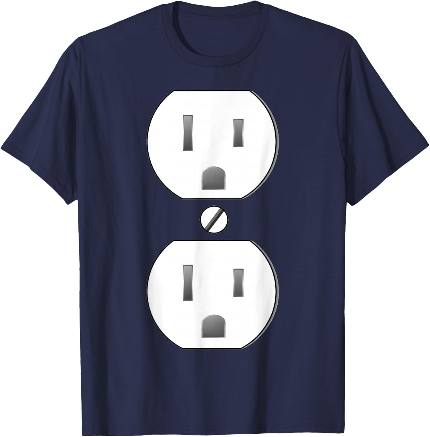 Electrical Outlet Socket Easy Costume T-Shirt - T-Shirt | Navy
