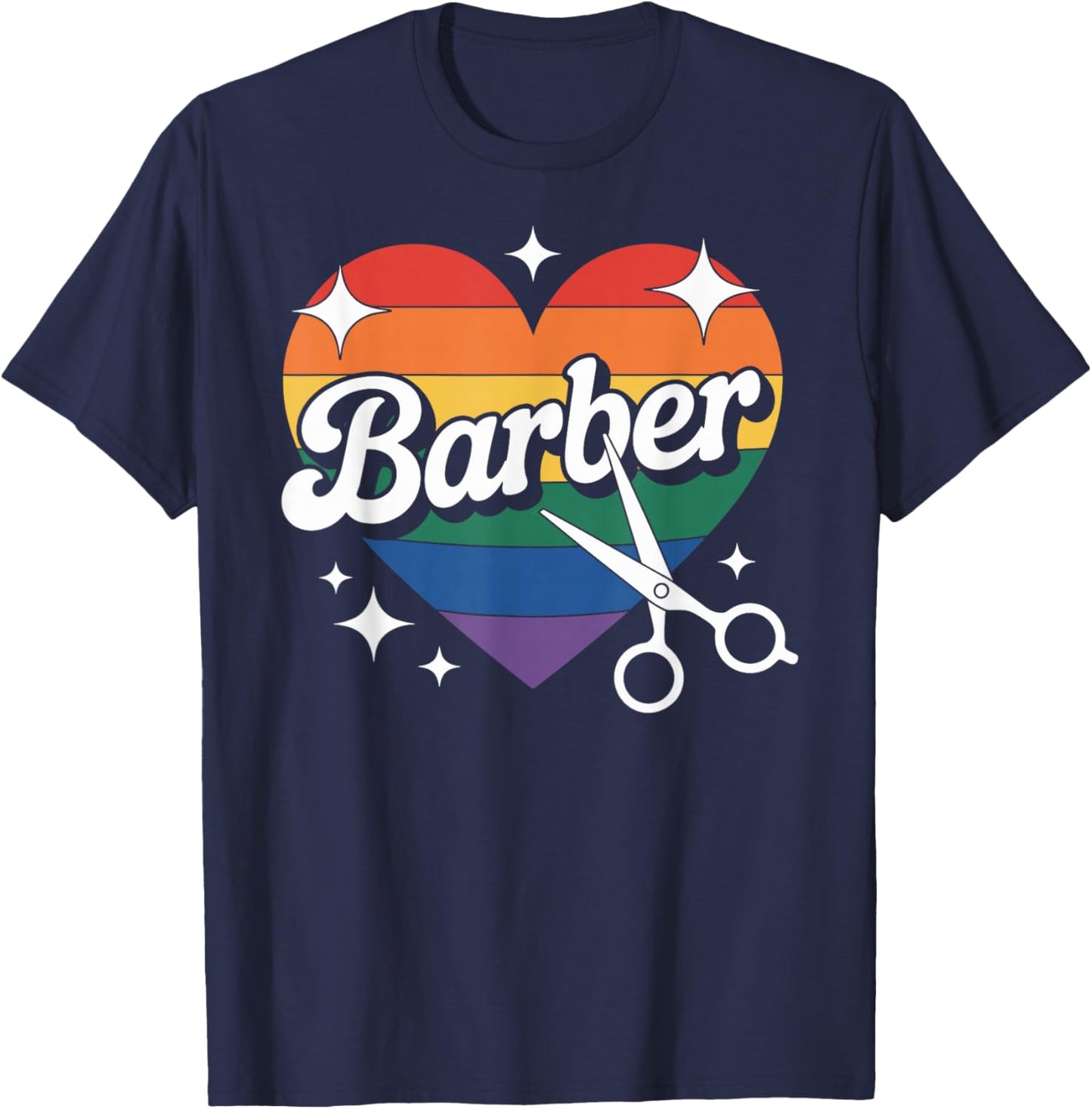 Barber Heart T-Shirt - T-Shirt | Navy