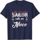 My Favorite Sailor Calls Me Niece Funny Family Matching T-Shirt - T-Shirt | Navy