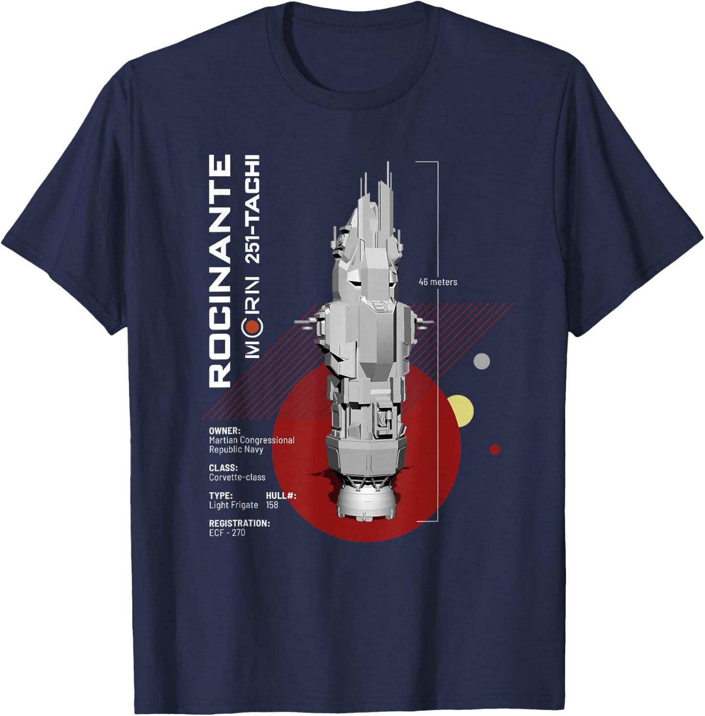 The Expanse Rocinante Ship T-Shirt - T-Shirt | Navy