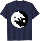 Wolf Yin Yang Sun Moon Vintage Harmony Balance Life Gift T-Shirt - T-Shirt | Navy