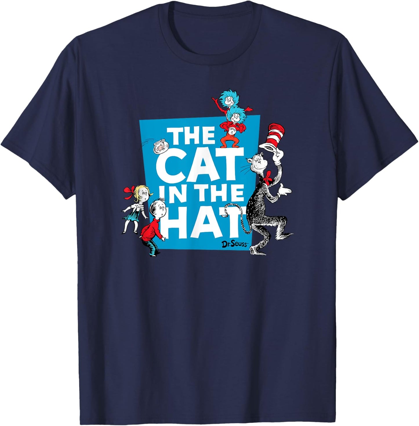 Dr. Seuss The Cat in the Hat Characters T-Shirt - T-Shirt | Navy