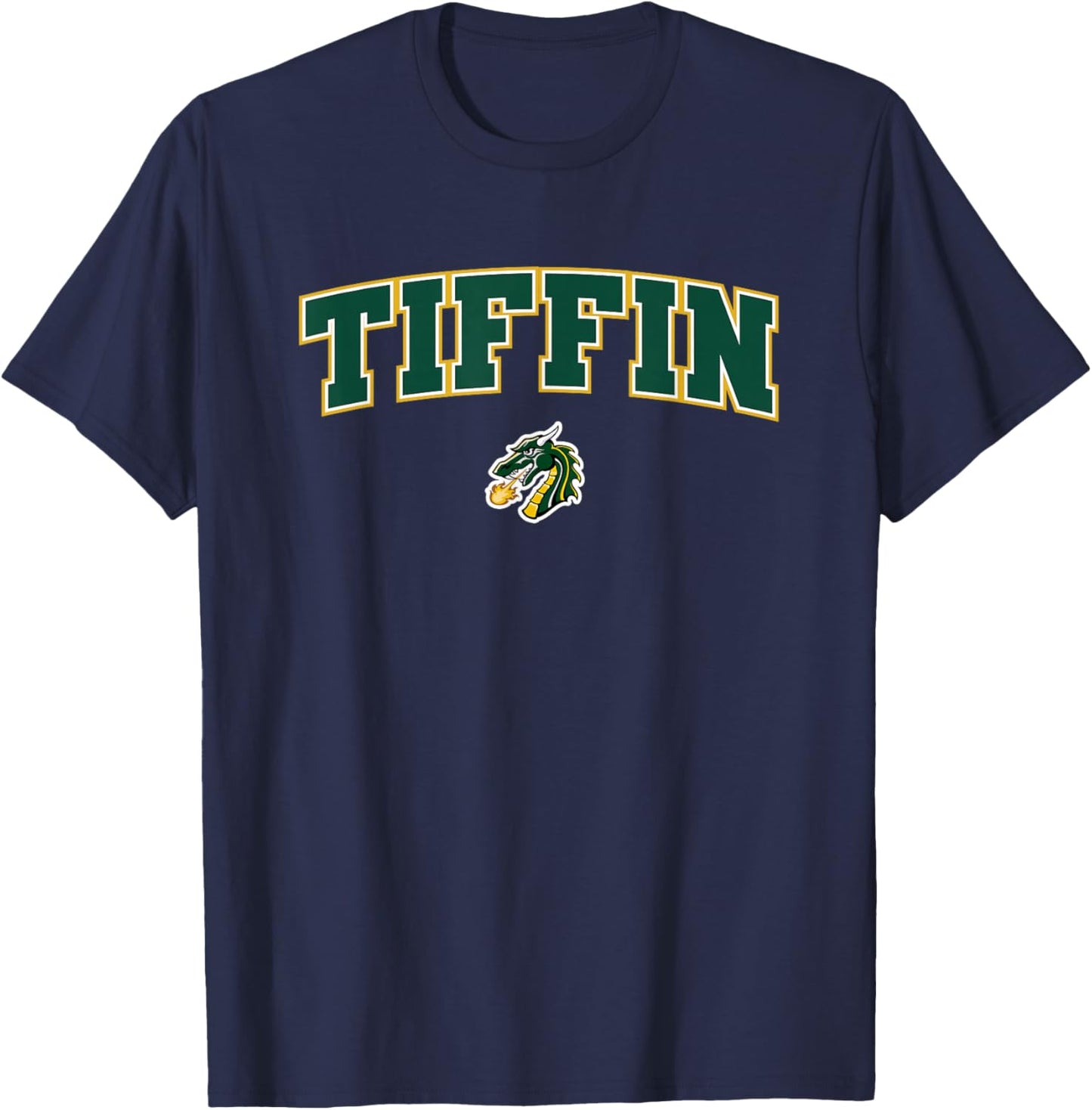 Tiffin University Dragons Arch Logo T-Shirt - T-Shirt | Navy