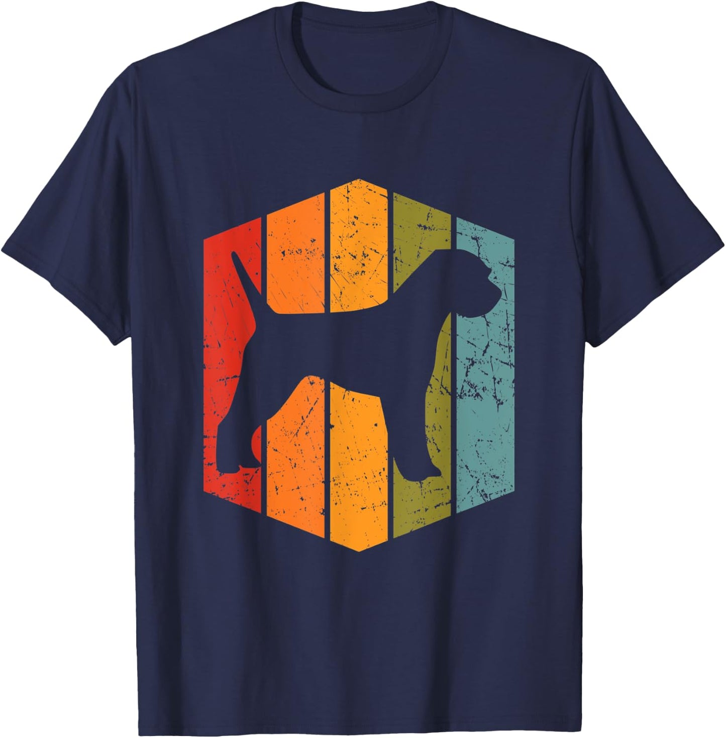 Retro Border Terrier Dog Lover Gift Vintage Border Terrier Men Women Kids T-Shirt - T-Shirt | Navy