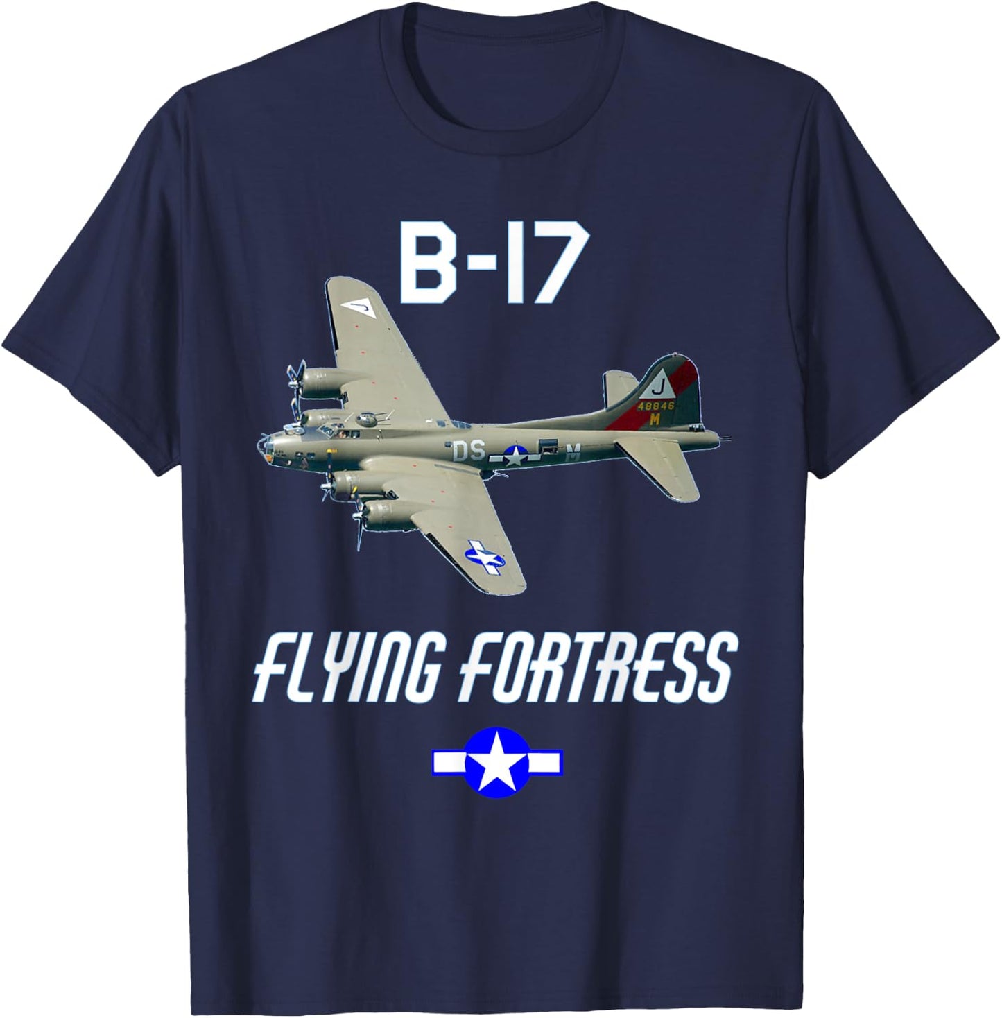 B-17 Flying Fortress World War 2 US Army Air Force T-Shirt - T-Shirt | Navy