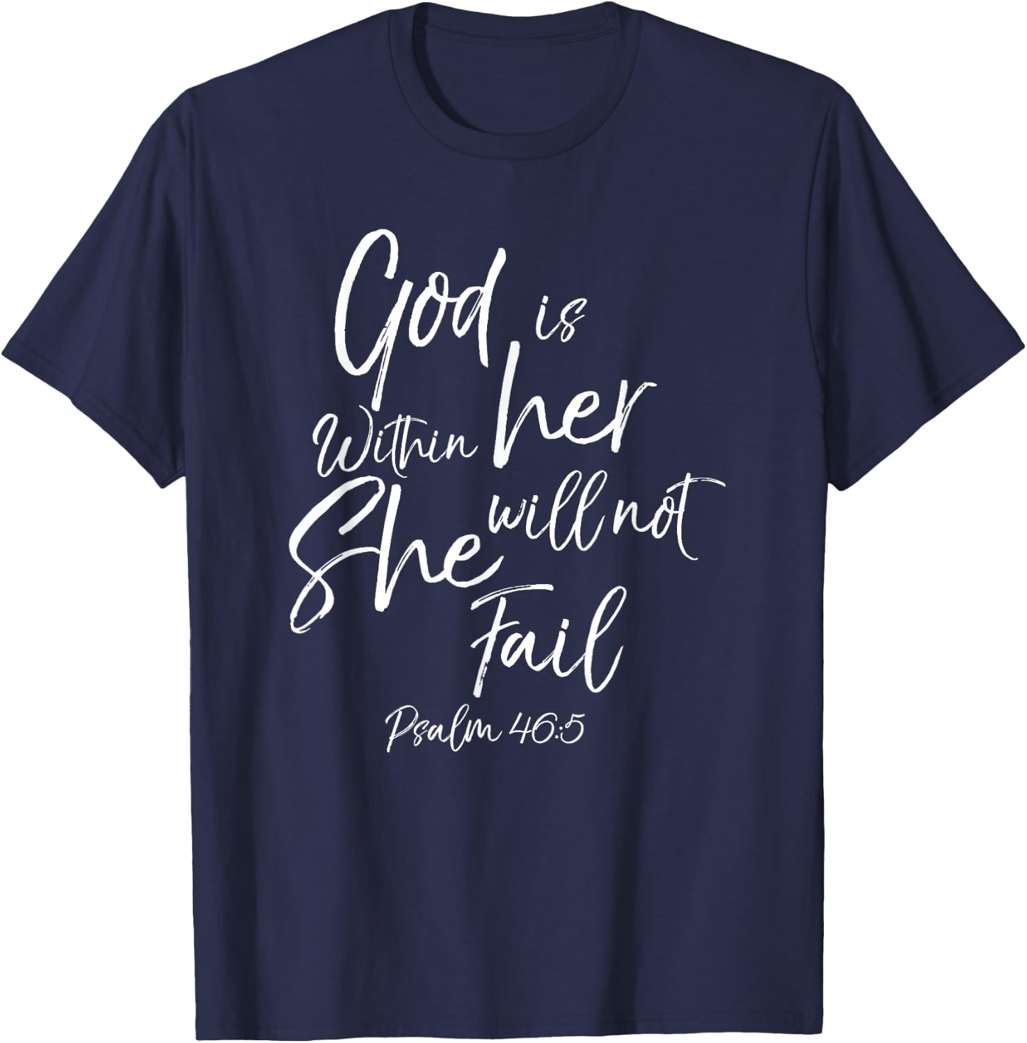 God is Within Her Christian Woman Bible Verse Proverbs Jesus T-Shirt - T-Shirt | Navy