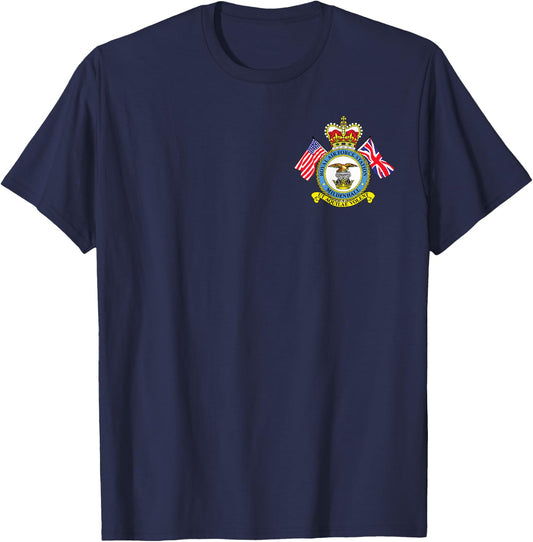 RAF Mildenhall Royal Air Force Station Military Patch T-Shirt - T-Shirt | Navy