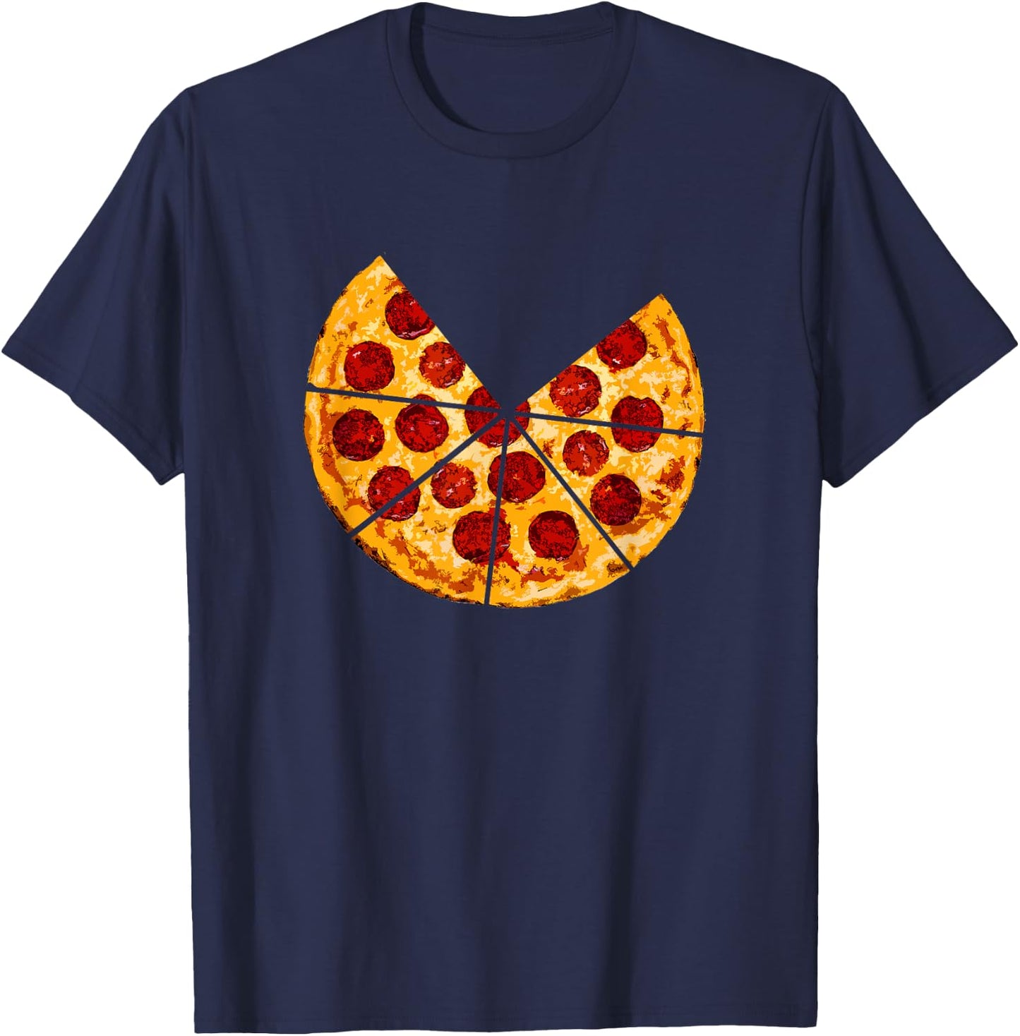 MATCHING PIZZA Shirt Dad of Two and Son Matching Shirts Set T-Shirt - T-Shirt | Navy