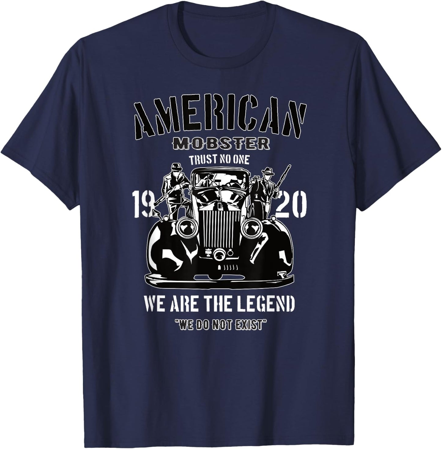 American Mobster Shirt Gangsters Italian Mafia Sicilian Inc T-Shirt - T-Shirt | Navy
