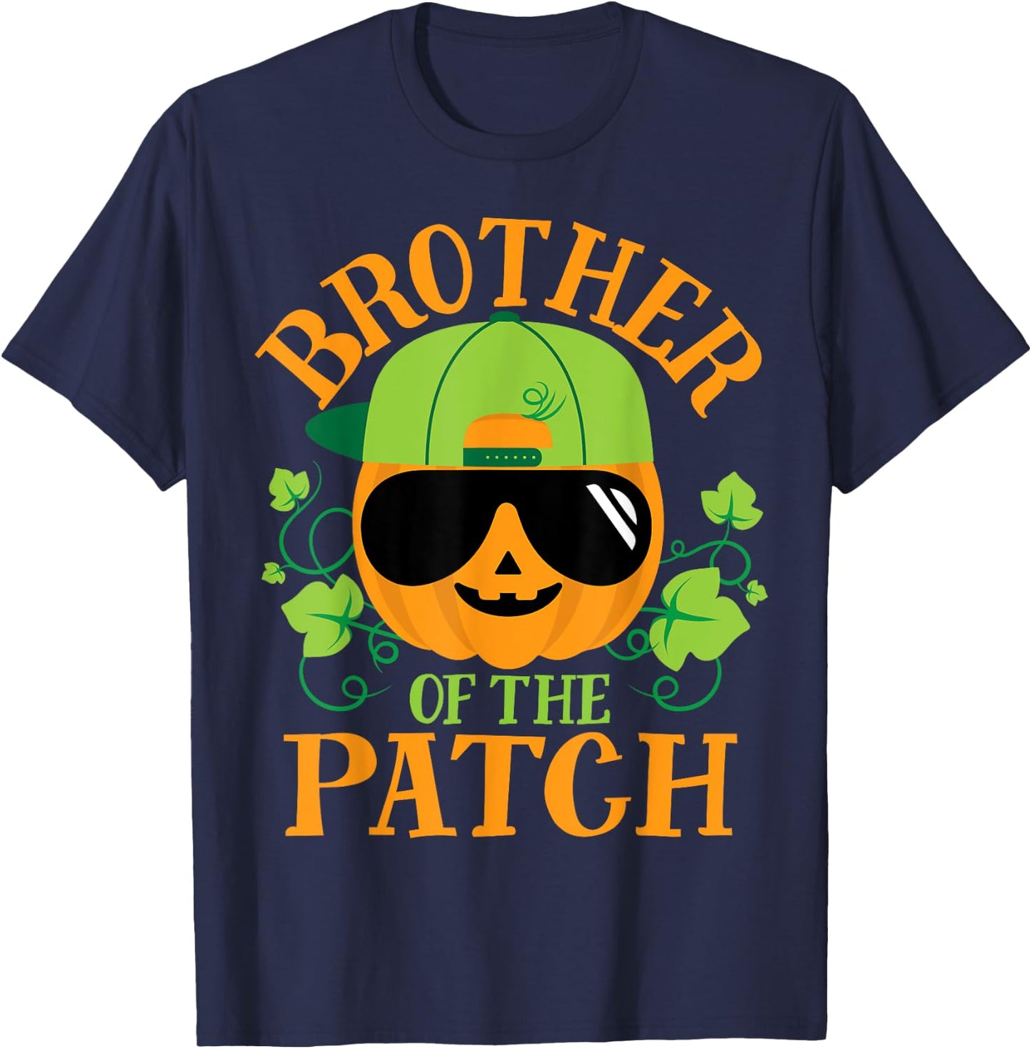Brother Pumpkin of the Patch Matching Family Boys Halloween T-Shirt - T-Shirt | Navy