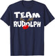 Team Rudolph Cute Christmas Reindeer Deer Lover Gift Design T-Shirt - T-Shirt | Navy