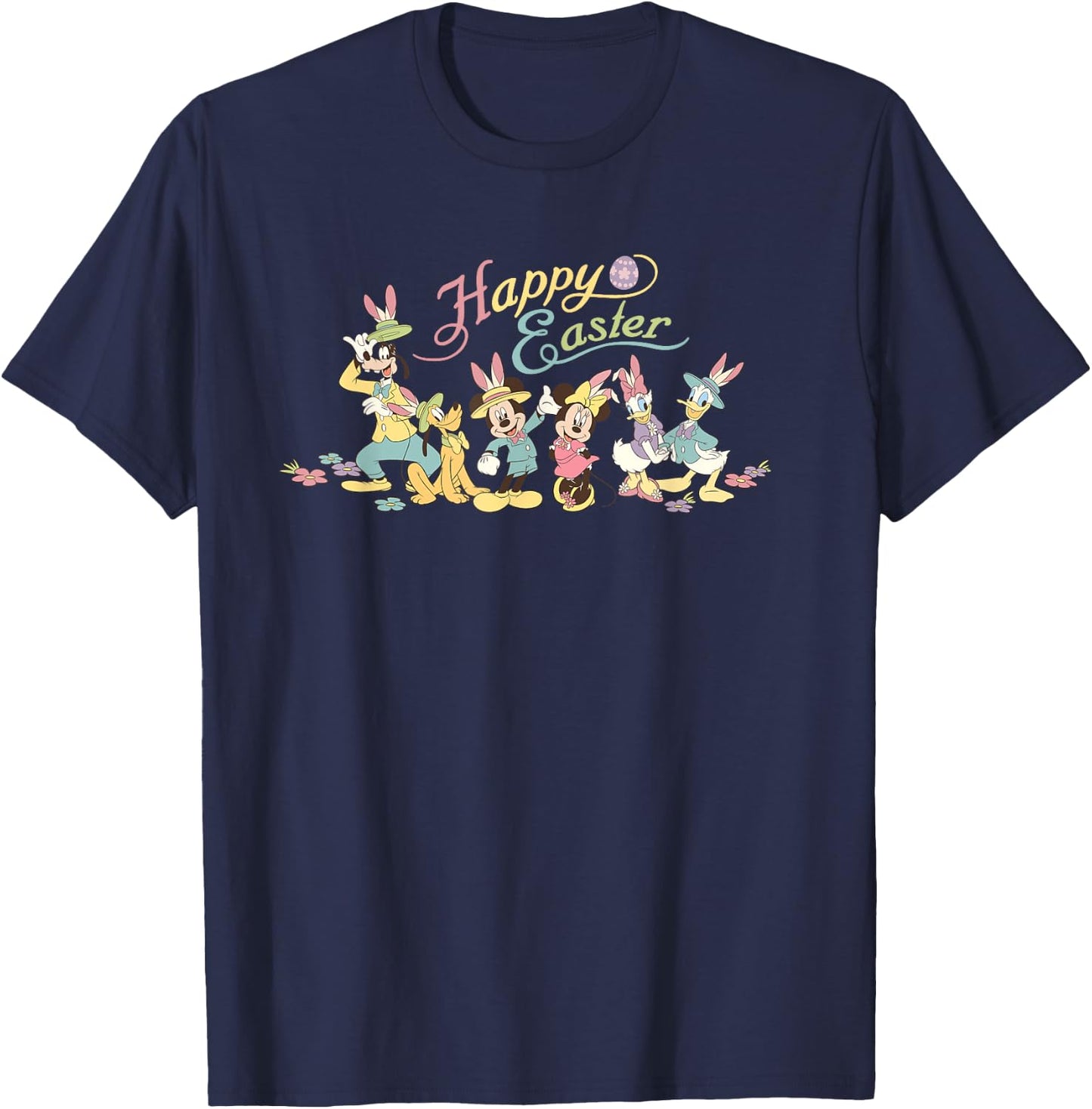 Disney Mickey Mouse and Friends with Bunny Ears Happy Easter T-Shirt - T-Shirt | Navy