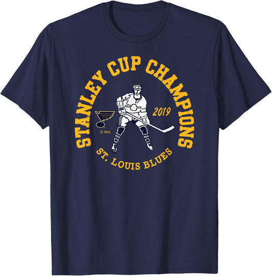 St. Louis Blues Stanley Cup Champions 2019 Royal T-Shirt - T-Shirt | Navy