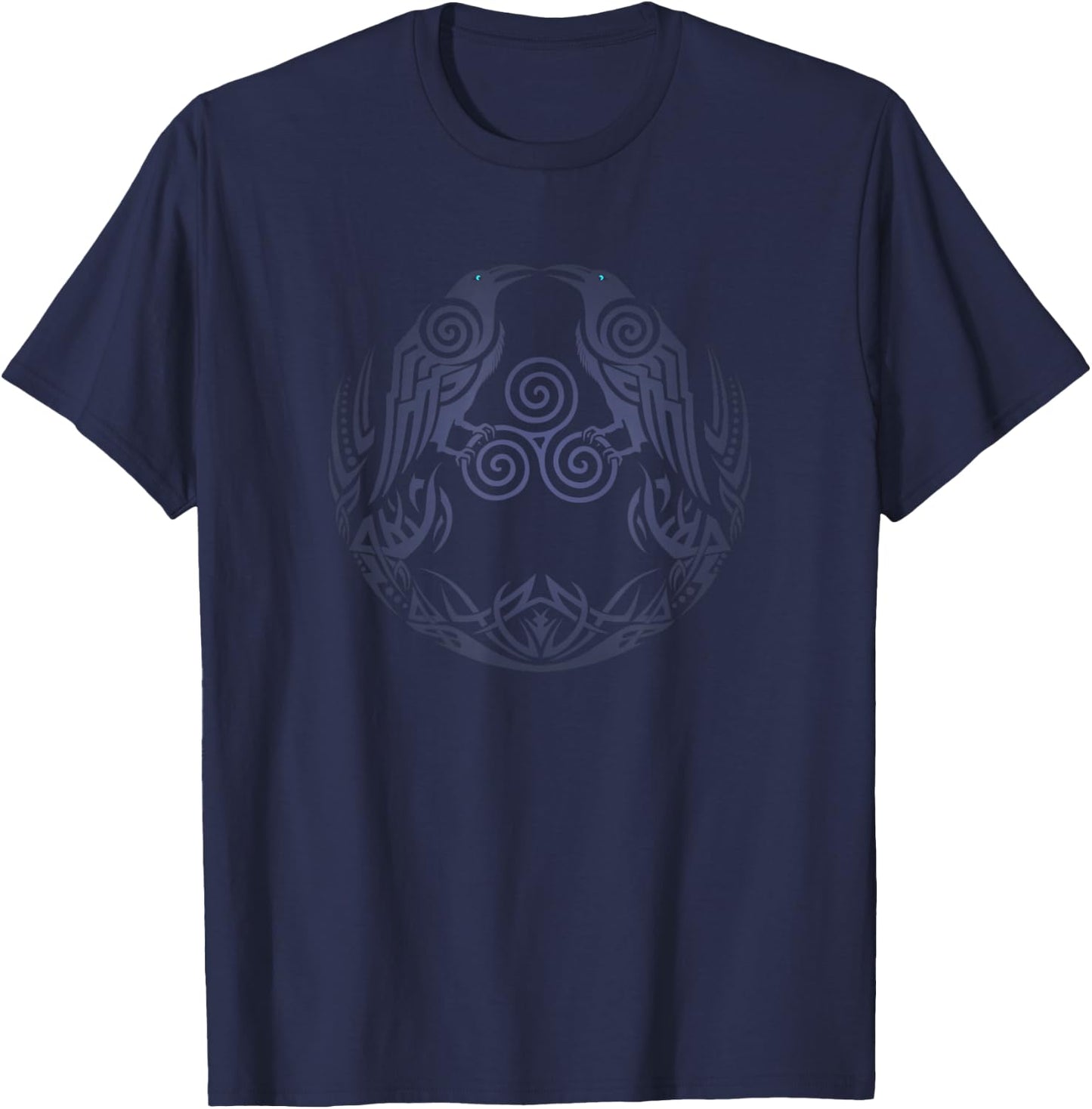 Huginn & Muninn - Odin's Ravens Viking T-Shirt - T-Shirt | Navy