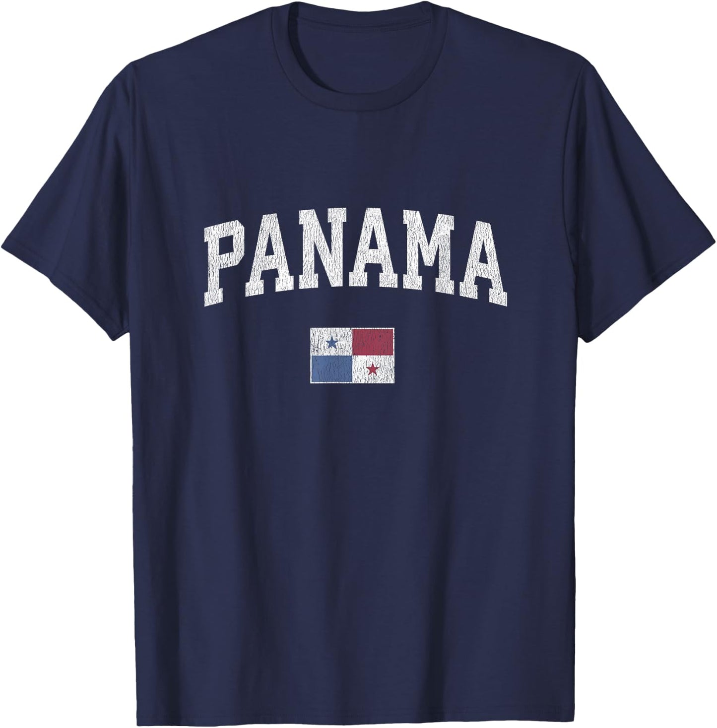Panama Vintage Sports Design Panamanian Flag T-Shirt - T-Shirt | Navy