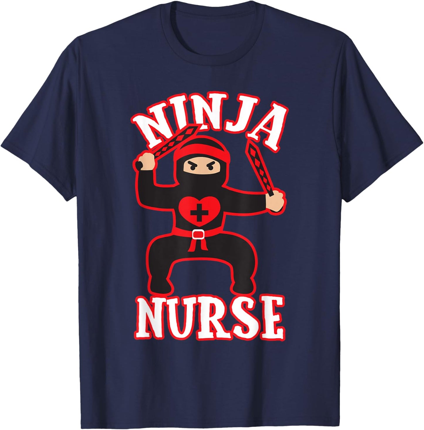 Cool Ninja Nurse Nursing Hospital Funny Gift T-Shirt - T-Shirt | Navy