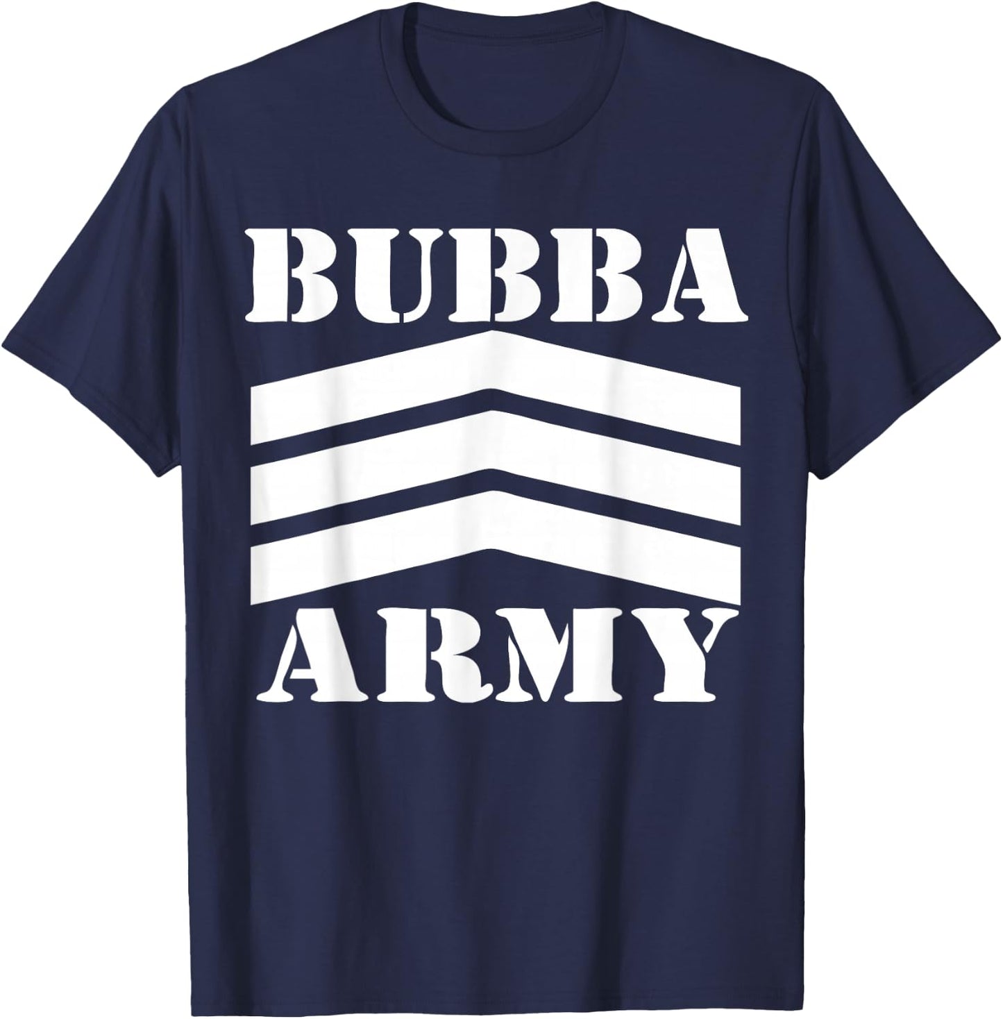 Original Bubba Army Logo (WHT) - OFFICIAL BUBBA ARMY DESIGN T-Shirt - T-Shirt | Navy