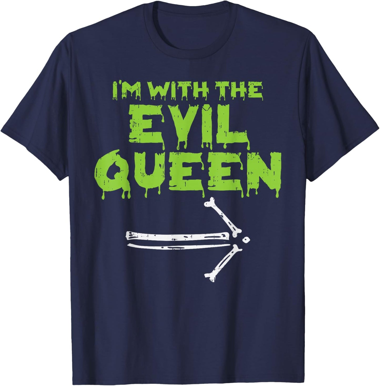 Im With The Evil Queen Matching Couple Halloween Costume Him T-Shirt - T-Shirt | Navy