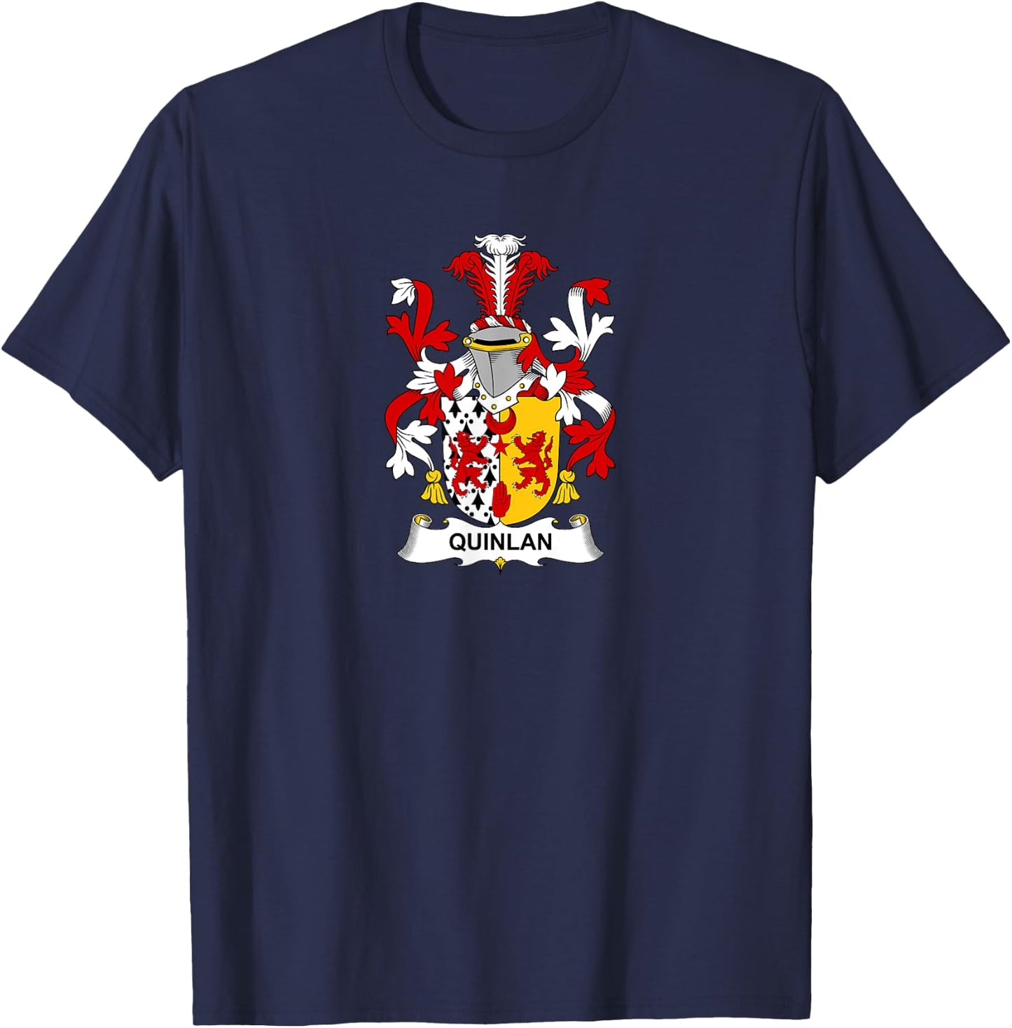 Quinlan Coat of Arms - Family Crest T-Shirt - T-Shirt | Navy