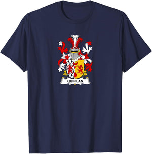Quinlan Coat of Arms - Family Crest T-Shirt - T-Shirt | Navy