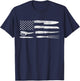 Chef American Flag Kitchen Knives Cooking Patriotic Gift T-Shirt - T-Shirt | Navy