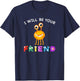 Kids Friendship Monster I Will Be Your Friend Stop Bullying T-Shirt - T-Shirt | Navy