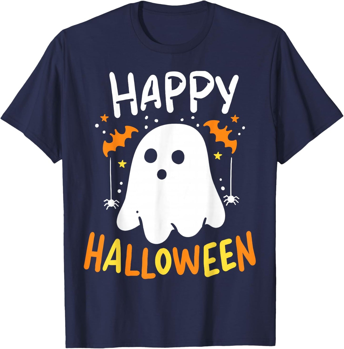 Trick Or Treat Halloween Ghost T-Shirt - T-Shirt | Navy