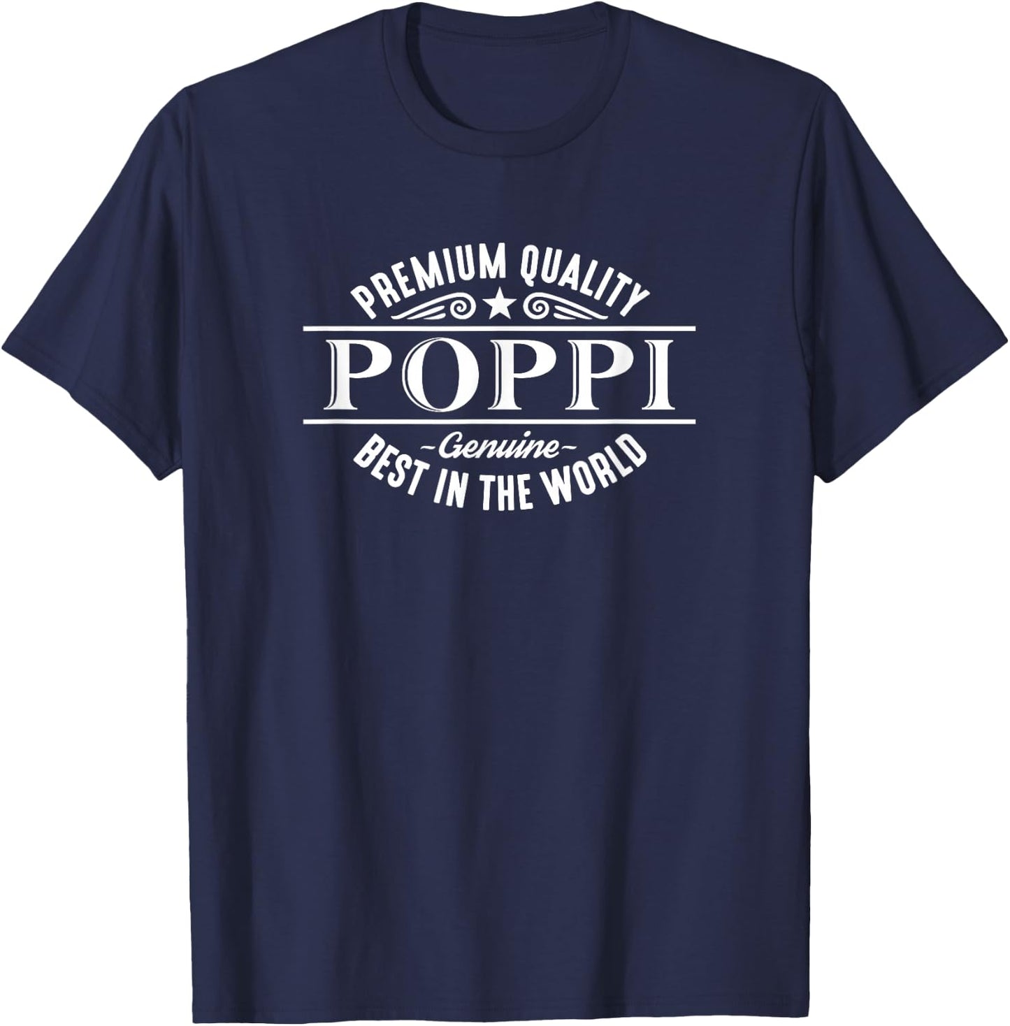Premium Quality Poppi Grandpa T-Shirt - T-Shirt | Navy