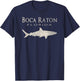 Retro Boca Raton FL Shark T-Shirt - T-Shirt | Navy