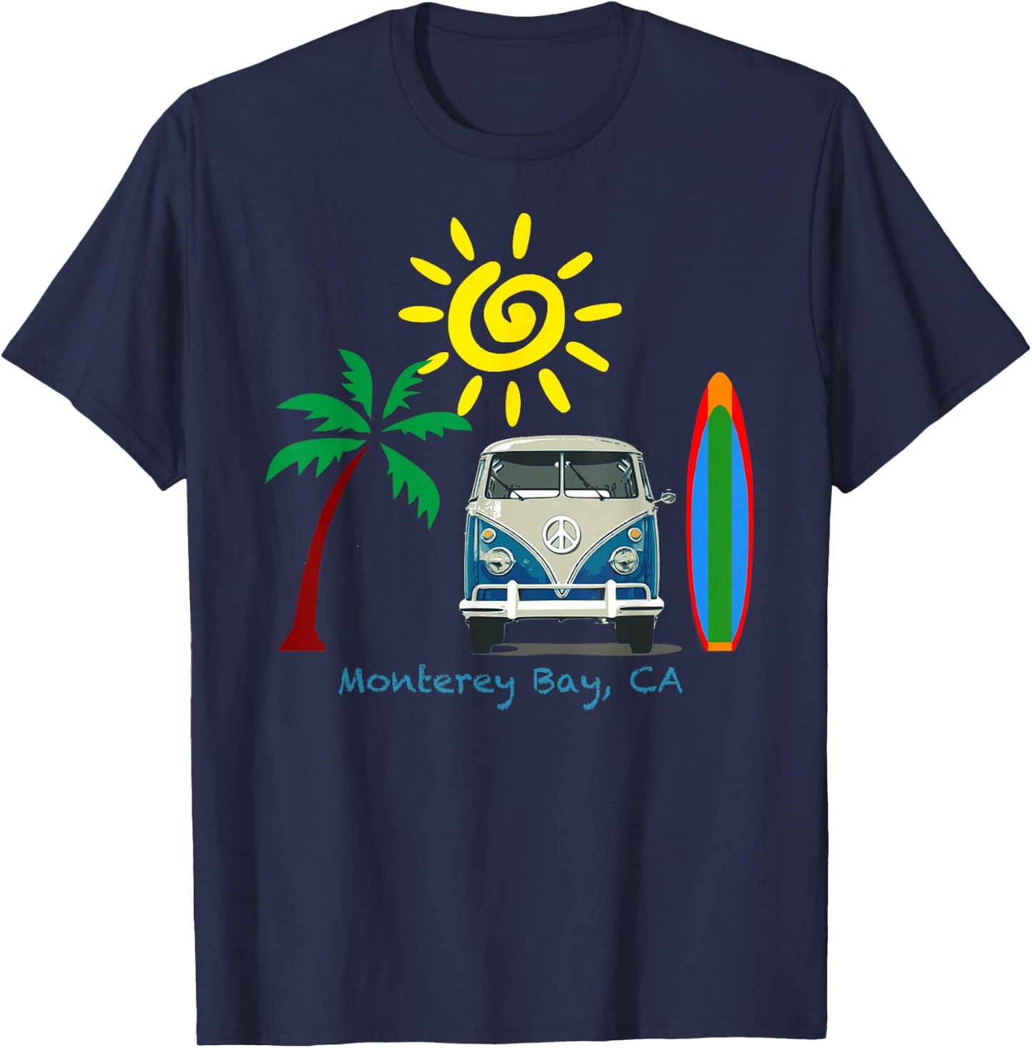 Great Beach for Monterey Bay T-Shirt - T-Shirt | Navy