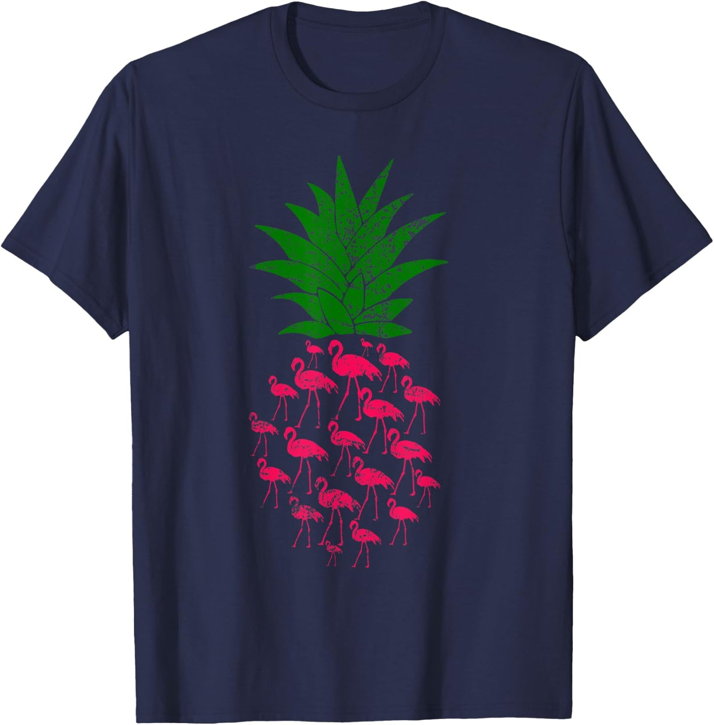 Pineapple Flamingo T-Shirt - T-Shirt | Navy