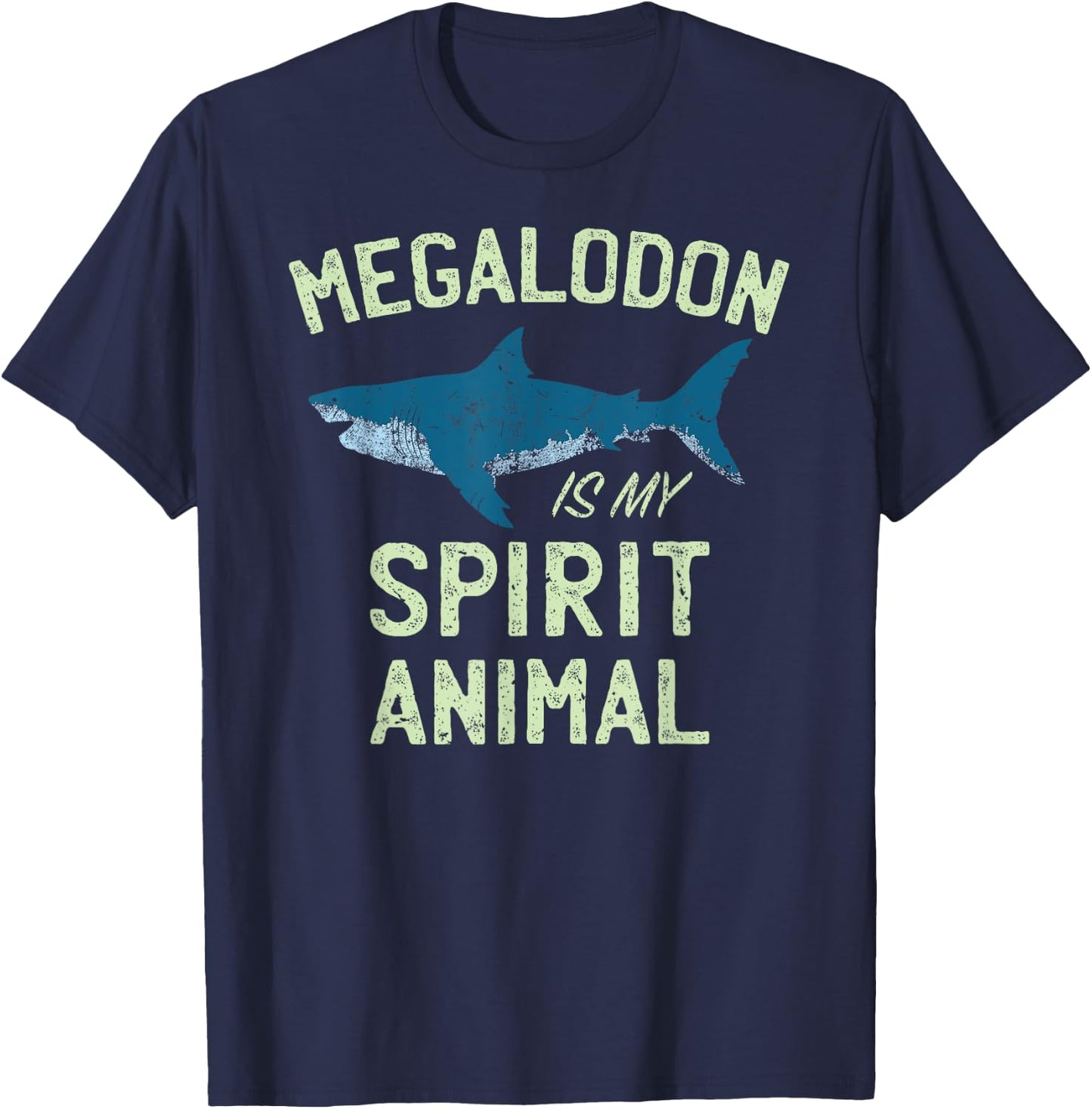 Megalodon Meg T Shirt for Shark Lovers & Kids | Gift T-Shirt - T-Shirt | Navy
